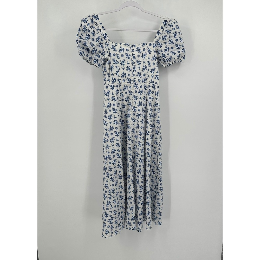 Anthropologie SundayUp Womens Coquette Milkmaid Midi Dress Sz S Pastoral Prairie - Picture 2 of 7